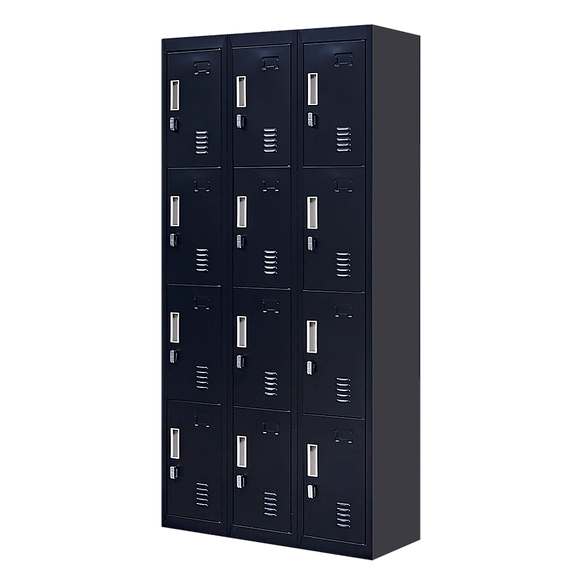 NNEDSZ 12-Door Locker for Office Gym Shed School Home Storage - Padlock-operated