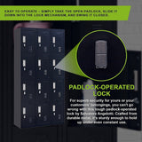 NNEDSZ 12-Door Locker for Office Gym Shed School Home Storage - Padlock-operated