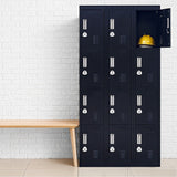NNEDSZ 12-Door Locker for Office Gym Shed School Home Storage - 3-Digit Combination Lock