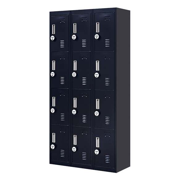 NNEDSZ 12-Door Locker for Office Gym Shed School Home Storage - 4-Digit Combination Lock