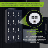 NNEDSZ 12-Door Locker for Office Gym Shed School Home Storage - 4-Digit Combination Lock