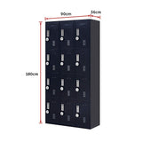 NNEDSZ 12-Door Locker for Office Gym Shed School Home Storage - 4-Digit Combination Lock