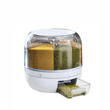 NNEDSZ Rice Storage Cereal Dispenser Grain Container Rotating Dry Food Box