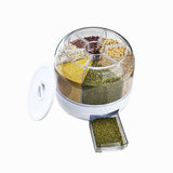 NNEDSZ Rice Storage Cereal Dispenser Grain Container Rotating Dry Food Box