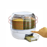 NNEDSZ Rice Storage Cereal Dispenser Grain Container Rotating Dry Food Box