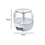 NNEDSZ Rice Storage Cereal Dispenser Grain Container Rotating Dry Food Box