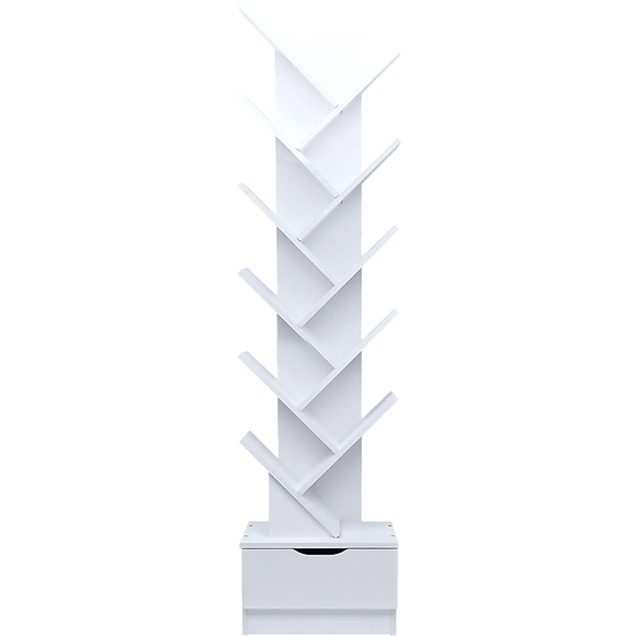 NNEDSZ Tree Bookshelf Bookcase Book Organizer 12-Tier Multipurpose Shelf Display Racks