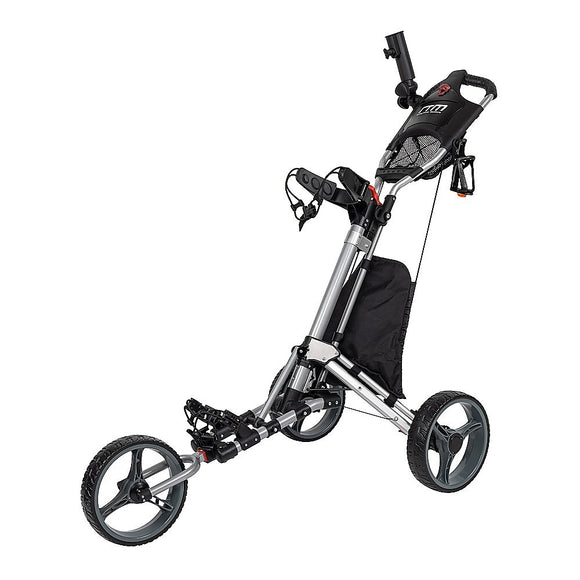 NNEDSZ Golf Club Buggy Trolley Cart Compact Foldable 3 Wheel