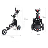 NNEDSZ Golf Club Buggy Trolley Cart Compact Foldable 3 Wheel