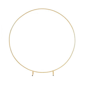 NNEDSZ 3M Gold Wedding Hoop Round Circle Arch Backdrop Flower Display Stand Frame Background