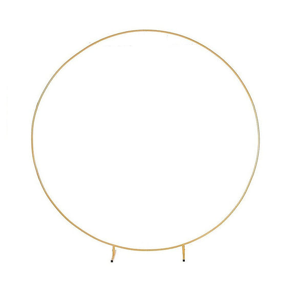 NNEDSZ 3M Gold Wedding Hoop Round Circle Arch Backdrop Flower Display Stand Frame Background