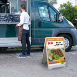 NNEDSZ Double Side Sidewalk A-frame Sign Sandwich Board holds Graphic Plastic Panels