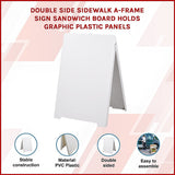 NNEDSZ Double Side Sidewalk A-frame Sign Sandwich Board holds Graphic Plastic Panels