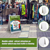 NNEDSZ Double Side Sidewalk A-frame Sign Sandwich Board holds Graphic Plastic Panels