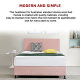 NNEDSZ Linen Fabric Double Bed Deluxe Headboard Bedhead - Pale Pink