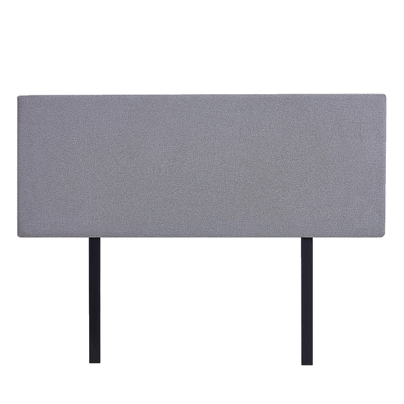 NNEDSZ Linen Fabric Double Bed Deluxe Headboard Bedhead - Slate Ash