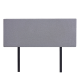 NNEDSZ Linen Fabric Double Bed Deluxe Headboard Bedhead - Slate Ash