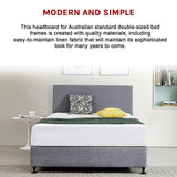 NNEDSZ Linen Fabric Double Bed Deluxe Headboard Bedhead - Slate Ash