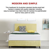 NNEDSZ Linen Fabric Double Bed Deluxe Headboard Bedhead - Sulfur Yellow