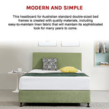NNEDSZ Linen Fabric Double Bed Deluxe Headboard Bedhead - Olive Green