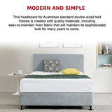 NNEDSZ Linen Fabric Double Bed Deluxe Headboard Bedhead - Stone Grey