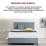 NNEDSZ Linen Fabric Double Bed Deluxe Headboard Bedhead - Berlin Blue