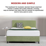 NNEDSZ Linen Fabric Queen Bed Deluxe Headboard Bedhead - Olive Green