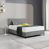 NNEDSZ Linen Fabric Queen Bed Deluxe Headboard Bedhead - Night Ash