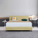 NNEDSZ Linen Fabric King Bed Deluxe Headboard Bedhead - Sulfur Yellow