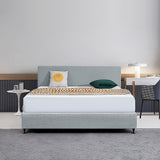 NNEDSZ Linen Fabric King Bed Deluxe Headboard Bedhead - Stone Grey