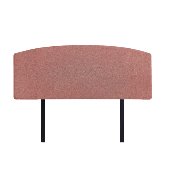 NNEDSZ Linen Fabric Double Bed Curved Headboard Bedhead - Pearl Copper Brown