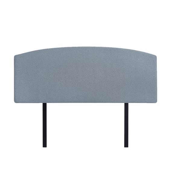 NNEDSZ Linen Fabric Double Bed Curved Headboard Bedhead - Berlin Blue