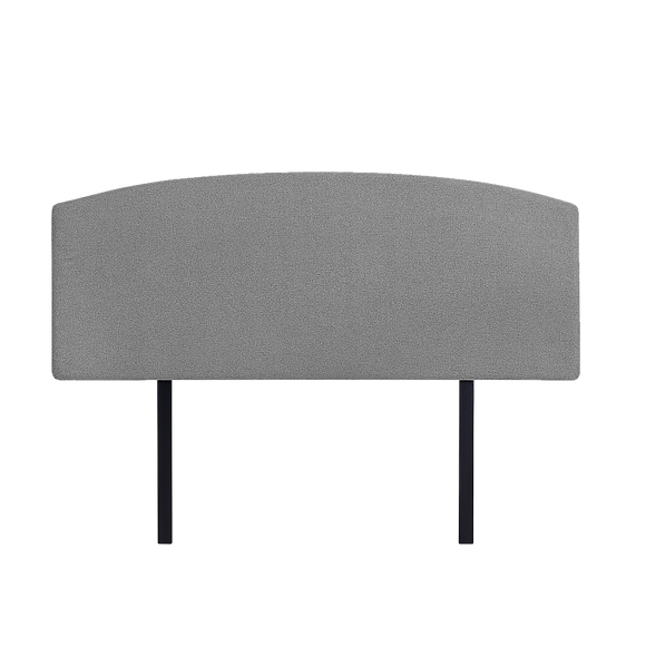 NNEDSZ Linen Fabric Double Bed Curved Headboard Bedhead - Night Ash