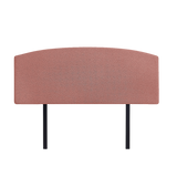 NNEDSZ Linen Fabric Queen Bed Curved Headboard Bedhead - Pearl Copper Brown