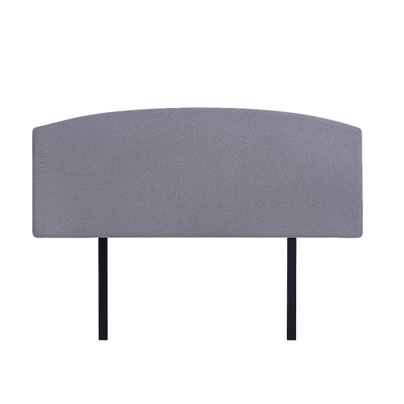 NNEDSZ Linen Fabric Queen Bed Curved Headboard Bedhead - Slate Ash