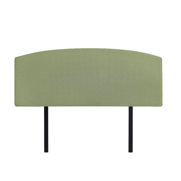 NNEDSZ Linen Fabric Queen Bed Curved Headboard Bedhead - Olive Green