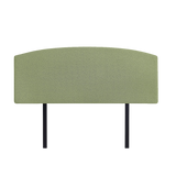 NNEDSZ Linen Fabric Queen Bed Curved Headboard Bedhead - Olive Green