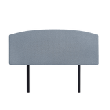 NNEDSZ Linen Fabric Queen Bed Curved Headboard Bedhead - Berlin Blue