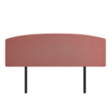 NNEDSZ Linen Fabric King Bed Curved Headboard Bedhead - Pearl Copper Brown