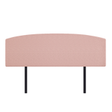 NNEDSZ Linen Fabric King Bed Curved Headboard Bedhead - Pale Pink