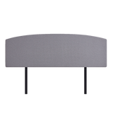 NNEDSZ Linen Fabric King Bed Curved Headboard Bedhead - Slate Ash