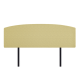 NNEDSZ Linen Fabric King Bed Curved Headboard Bedhead - Sulfur Yellow