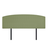 NNEDSZ Linen Fabric King Bed Curved Headboard Bedhead - Olive Green