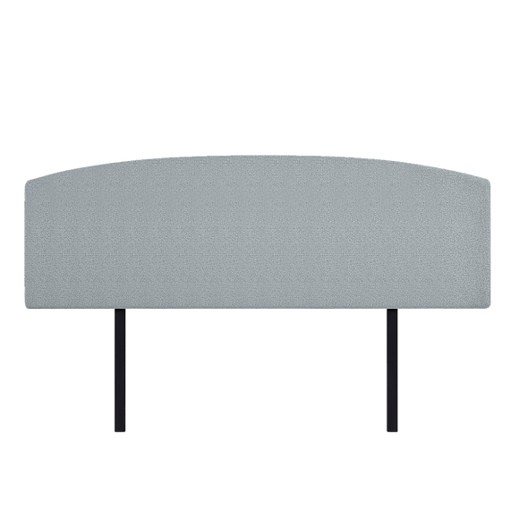 NNEDSZ Linen Fabric King Bed Curved Headboard Bedhead - Stone Grey