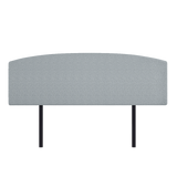 NNEDSZ Linen Fabric King Bed Curved Headboard Bedhead - Stone Grey