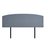 NNEDSZ Linen Fabric King Bed Curved Headboard Bedhead - Berlin Blue