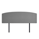 NNEDSZ Linen Fabric King Bed Curved Headboard Bedhead - Night Ash