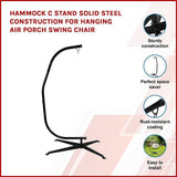 NNEDSZ Hammock C Stand Solid Steel Construction for Hanging Air Porch Swing Chair