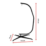 NNEDSZ Hammock C Stand Solid Steel Construction for Hanging Air Porch Swing Chair