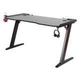 NNEDSZ LED Gaming Desk Computer Table with Cup Holder Headphone Hook Cable Hole